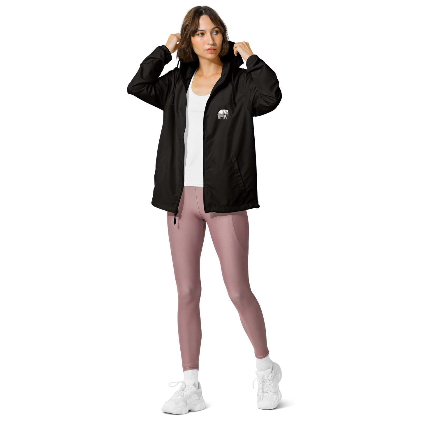 Unisex lightweight zip up windbreaker
