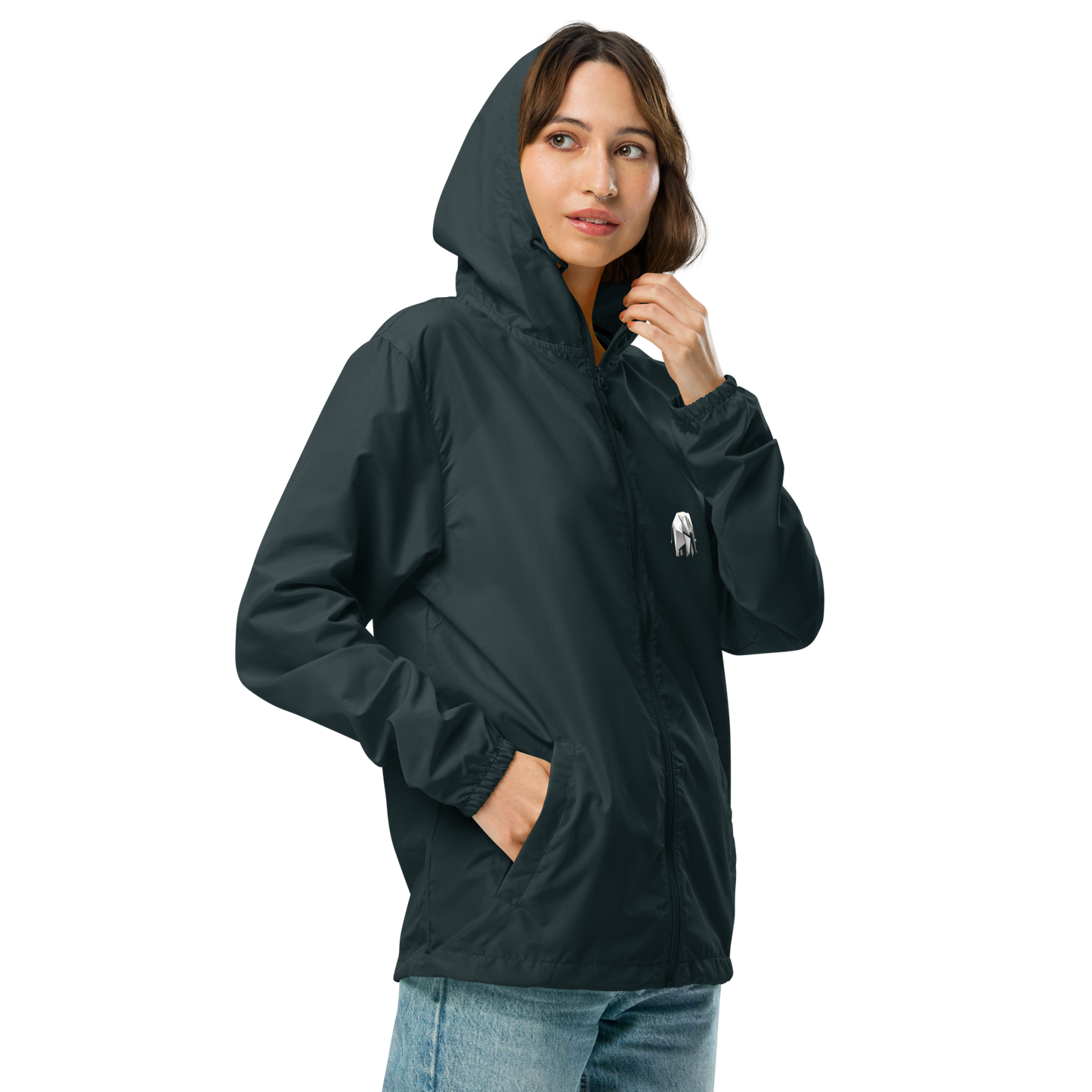Unisex lightweight zip up windbreaker