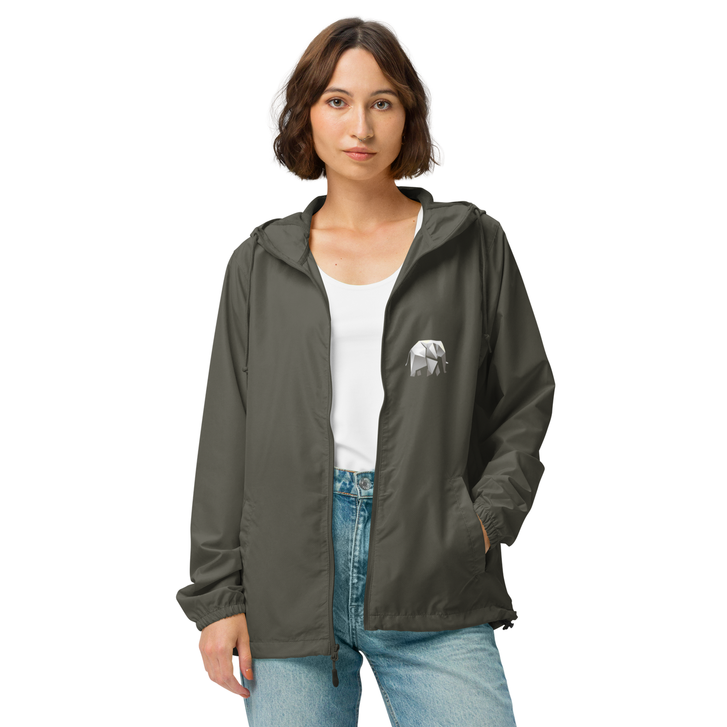 Unisex lightweight zip up windbreaker