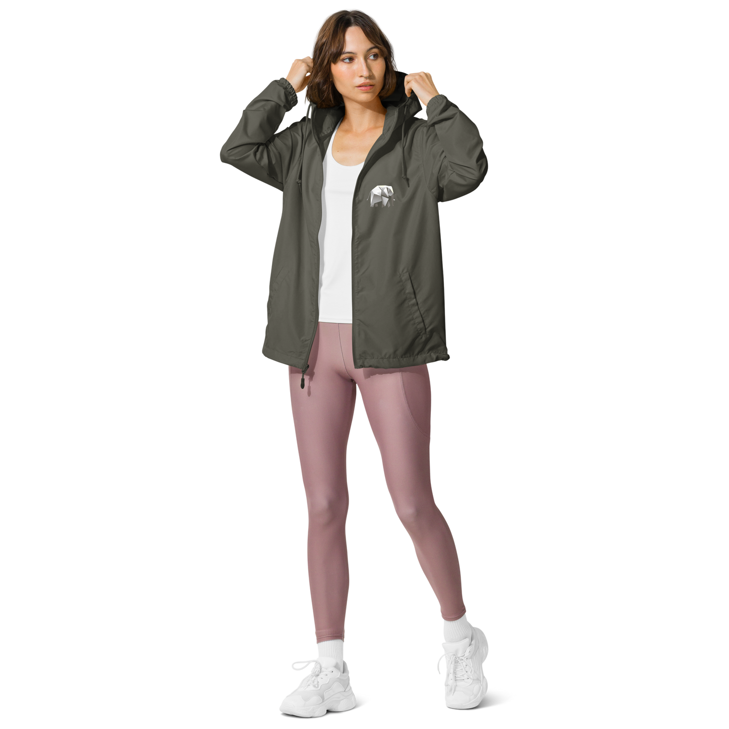Unisex lightweight zip up windbreaker