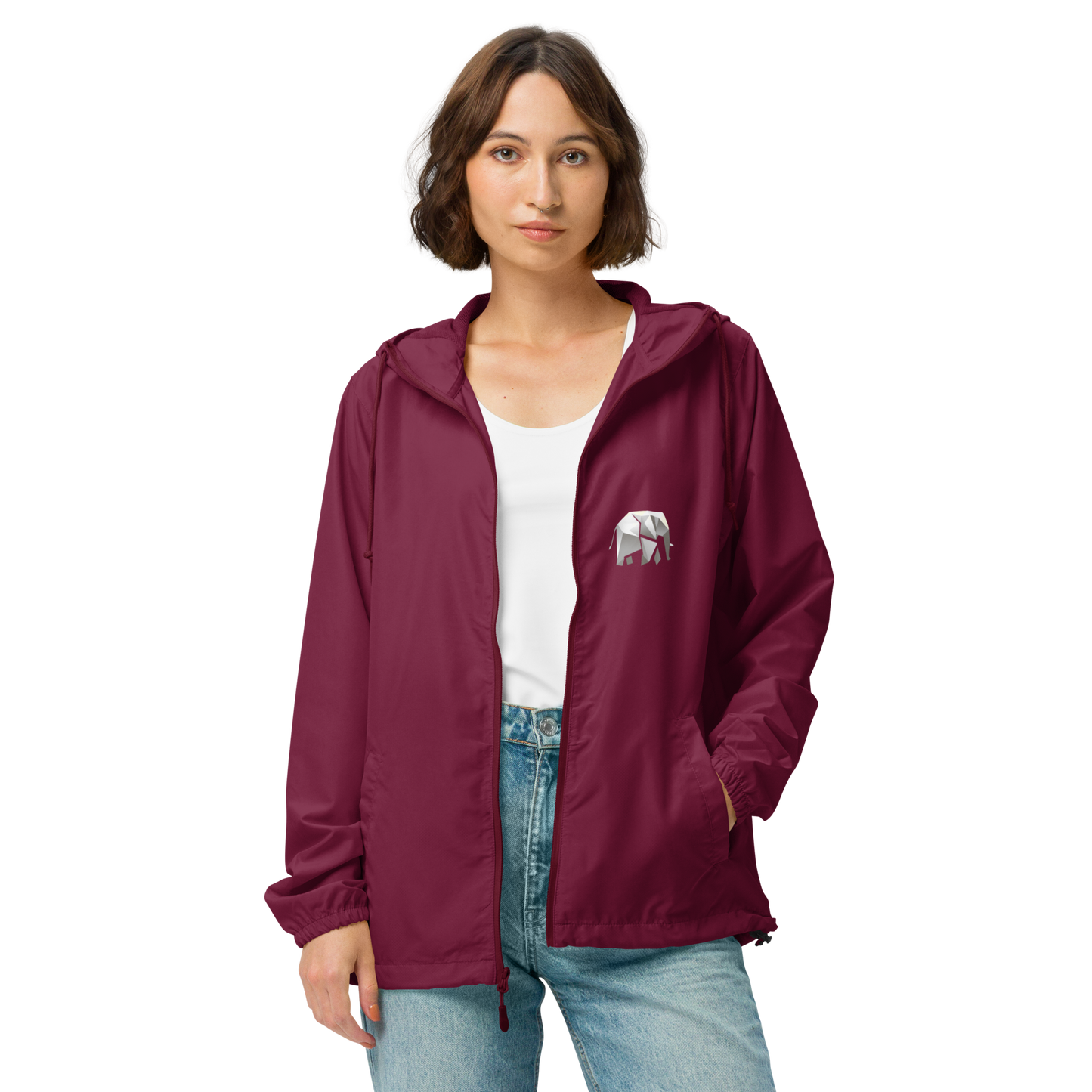 Unisex lightweight zip up windbreaker