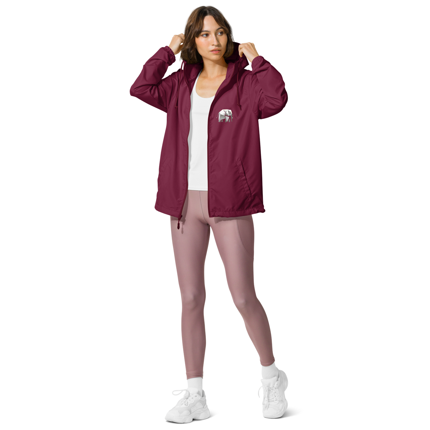 Unisex lightweight zip up windbreaker